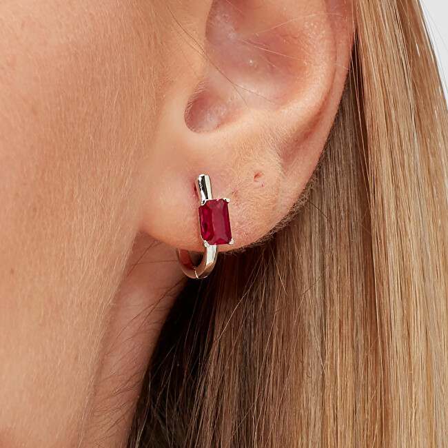Brosway Stříbrná single náušnice Fancy Passion Ruby FPR08