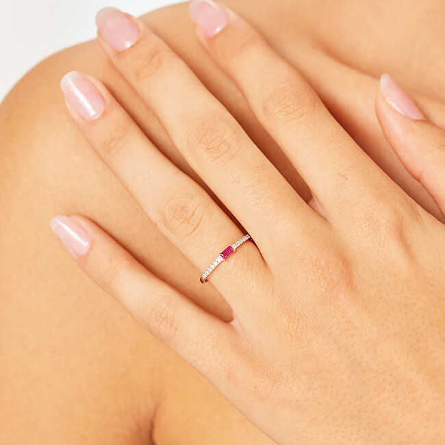 Brosway Půvabný stříbrný prsten se zirkony Fancy Passion Ruby FPR143
