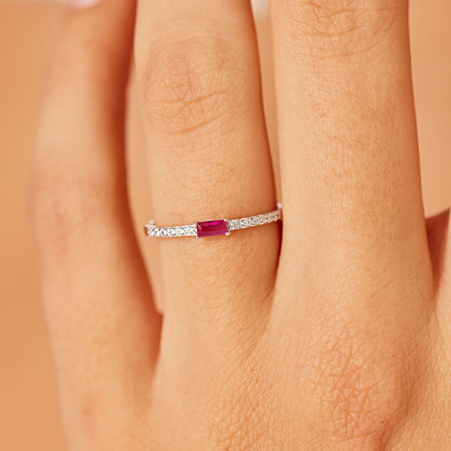 Brosway Půvabný stříbrný prsten se zirkony Fancy Passion Ruby FPR143