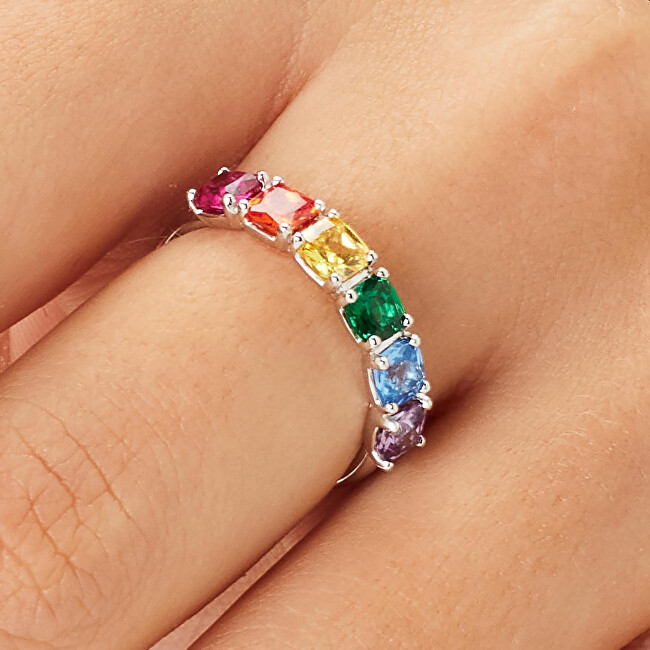 Brosway Slušivý stříbrný prsten Fancy Joyful Rainbow FJR07