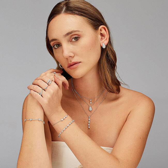 Brosway Stříbrný otevřený prsten Infinite White Fancy FIW129