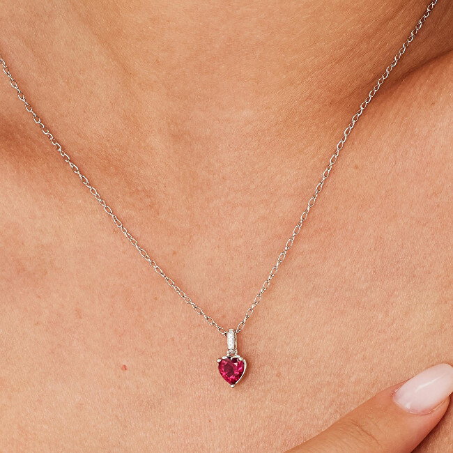 Brosway Stříbrný přívěsek Srdce Fancy Passion Ruby FPR20