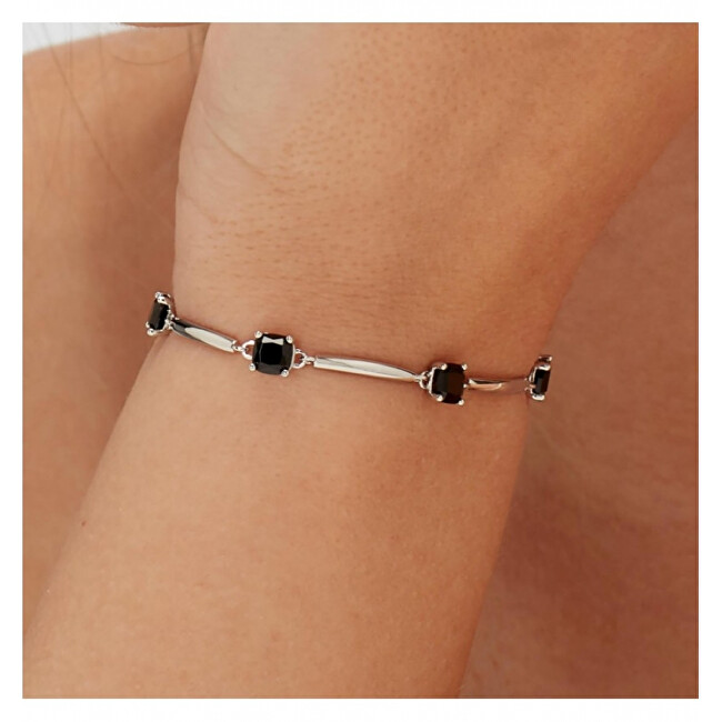 Brosway Stříbrný náramek s kubickými zirkony Fancy Mystery Black FMB04