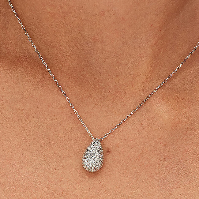 Brosway Stříbrný náhrdelník Tear Drop Infinite White Fancy FIW122