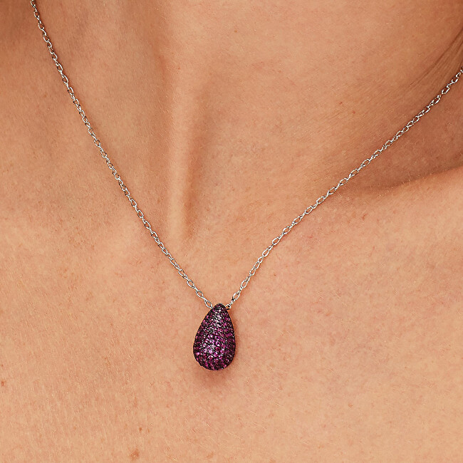 Brosway Stříbrný náhrdelník Tear Drop Passion Ruby Fancy FPR120