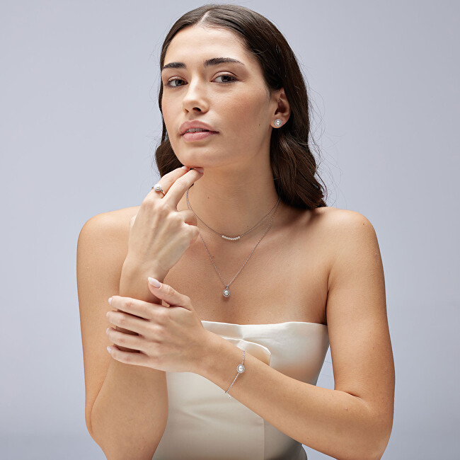 Brosway Úchvatné stříbrné náušnice s perlou Fancy Infinite White FIW146