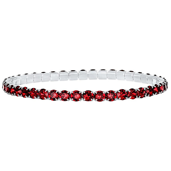 CRYSTalp Elastický tenisový náramek s červenými Swarovski krystaly Aura 22270.SCA.E