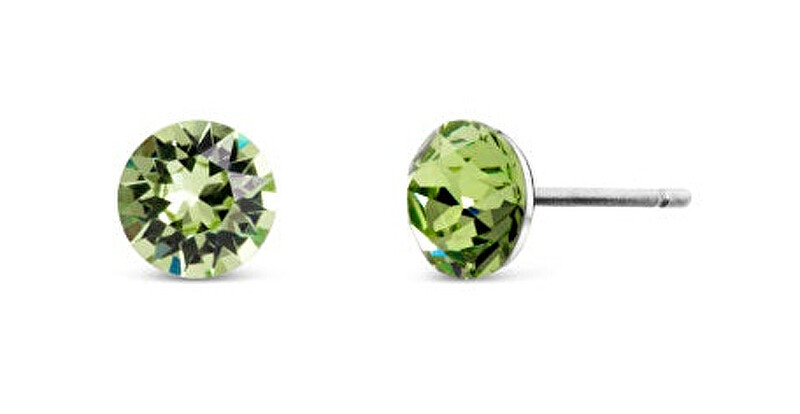 CRYSTalp Oblíbené náušnice se zelenými Swarovski krystaly Tubby Mini 4200.PER.R