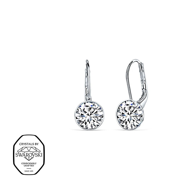 CRYSTalp Ocelové náušnice s krystaly Swarovski Diana 4119.CRY.E