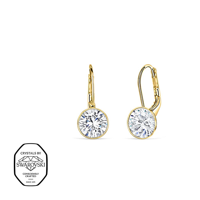 CRYSTalp Pozlacené visací náušnice s krystaly Swarovski Diana 4119.CRY.EG