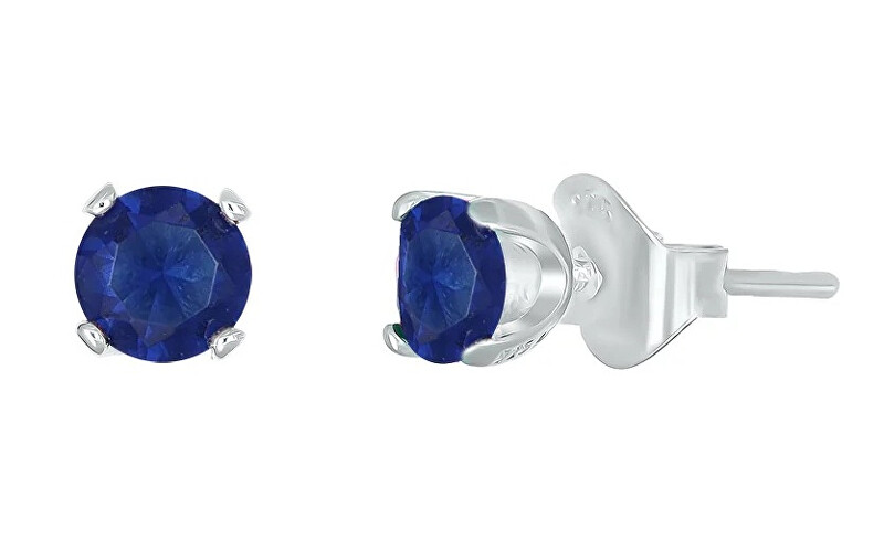 CRYSTalp Stříbrné pecky s modrým krystalem Feel 42270.BLU.S