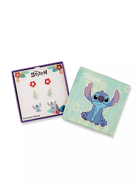 Disney Set náušnic pro dívky Lilo & Stitch SF00468SL.PA (3 páry náušnic)