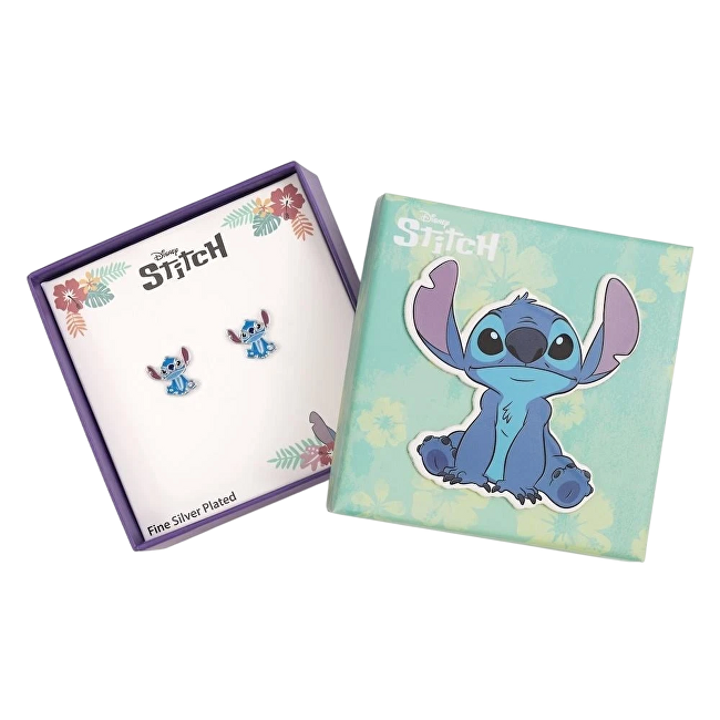 Disney Roztomilé peckové náušnice pro dívky Lilo & Stitch EF01071SRWL.PA