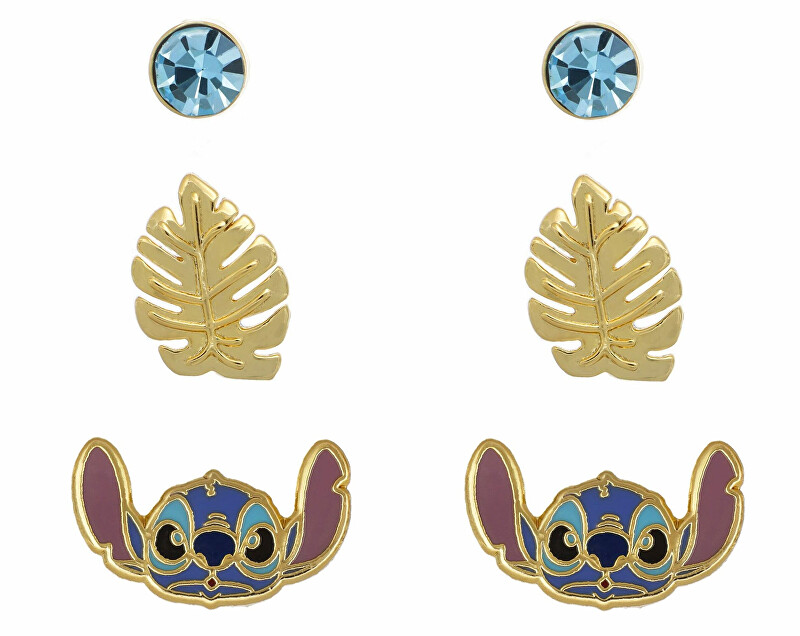 Disney Set náušnic pro dívky Lilo & Stitch SF00262RQL.CS (3 páry náušnic)