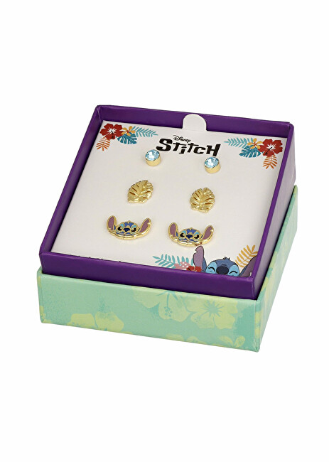 Disney Set náušnic pro dívky Lilo & Stitch SF00262RQL.CS (3 páry náušnic)