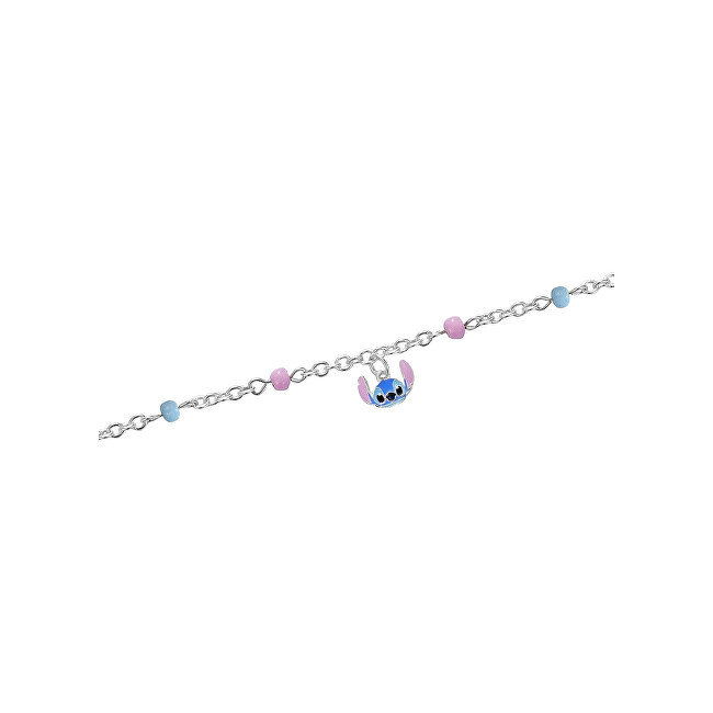 Disney Slušivý stříbrný náramek Stitch Mini BS00101SL-47.CS