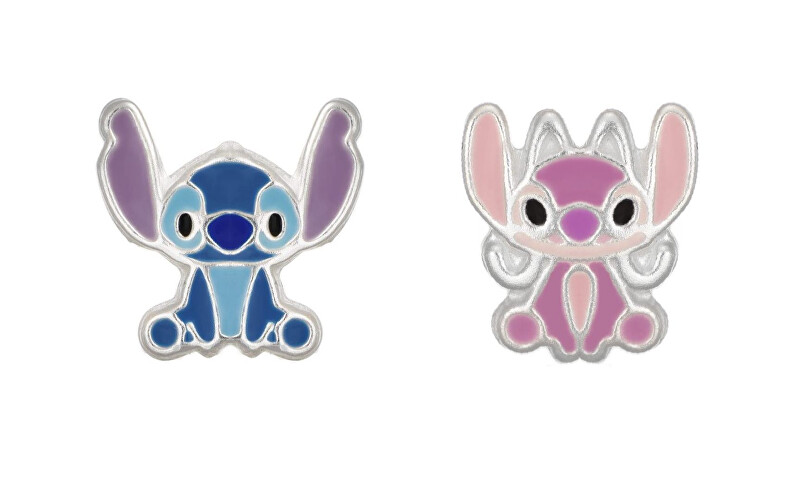 Disney Stříbrné asymetrické náušnice Lilo & Stitch ES00088SL.CS