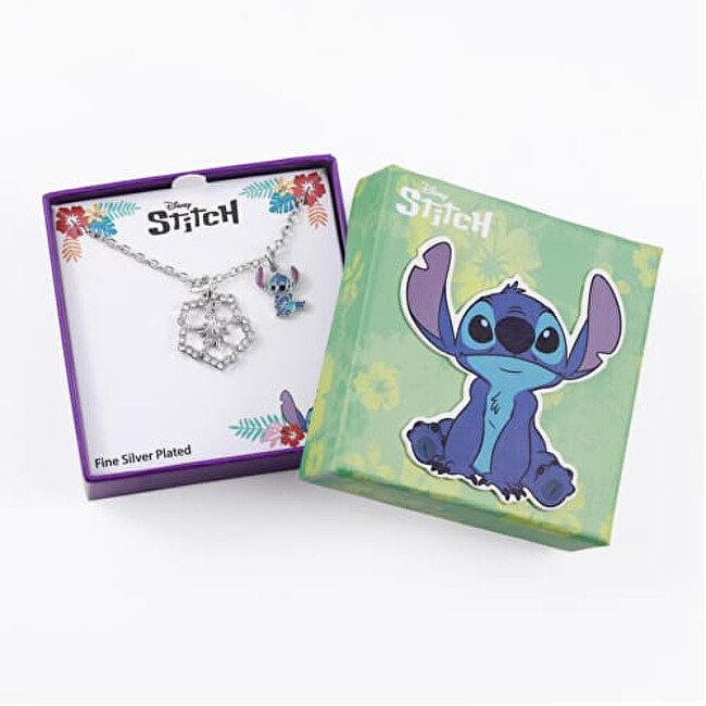 Disney Třpytivý náhrdelník s přívěskem květiny Lilo & Stitch NF00712RL-16.PH