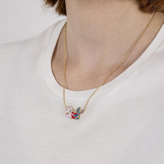 Disney Okouzlující náhrdelník s přívěskem Stitch a Angel Lilo & Stitch NF00777YRUL-18.PA
