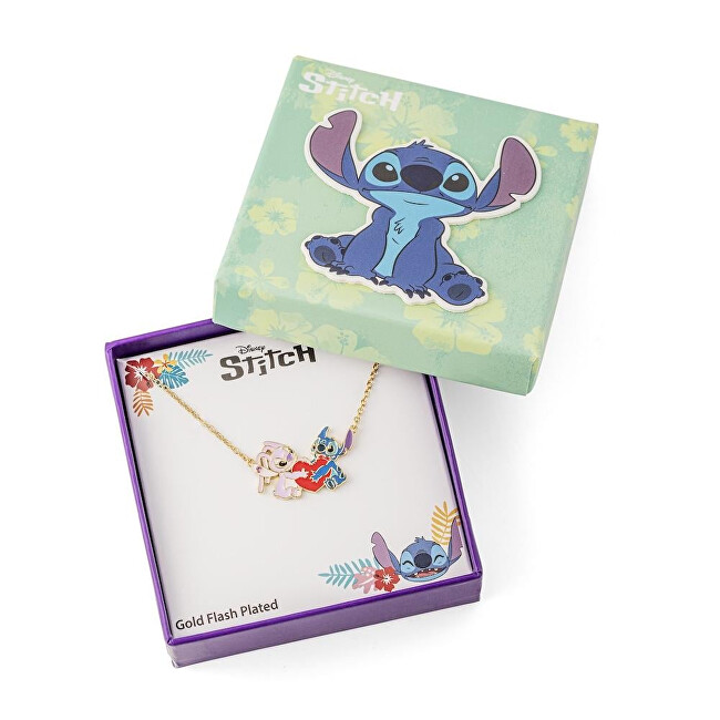 Disney Okouzlující náhrdelník s přívěskem Stitch a Angel Lilo & Stitch NF00777YRUL-18.PA