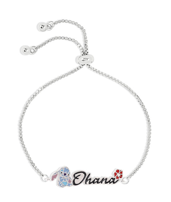 Disney Něžný náramek s nápisem Ohana Lilo & Stitch BF00662RL.PA