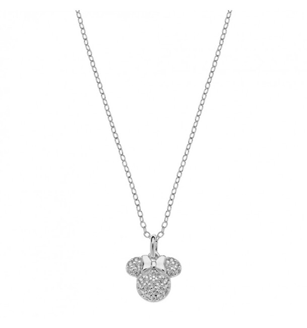 Disney Půvabný stříbrný náhrdelník Minnie Mouse NS00033SZWL-157.CS (řetízek, přívěsek) čirá, stříbrná