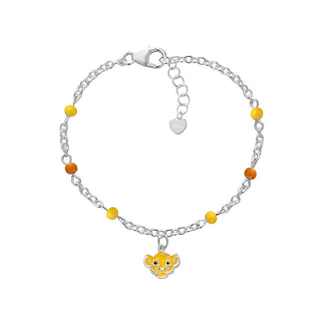 Disney Slušivý stříbrný náramek Lion king Mini BS00105SL-47.CS