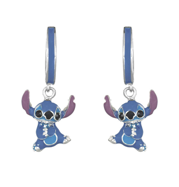 Disney Stříbrné kruhy s přívěsky Stitch Lilo & Stitch ES00098SRHL.CS