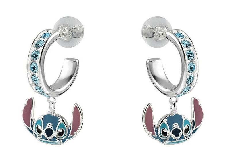 Disney Stříbrné kruhy s přívěsky Stitch Lilo & Stitch ES00099SRQL.CS