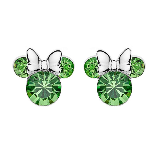 Disney Třpytivé stříbrné náušnice pecky Minnie Mouse ES00028SAUGL.CS