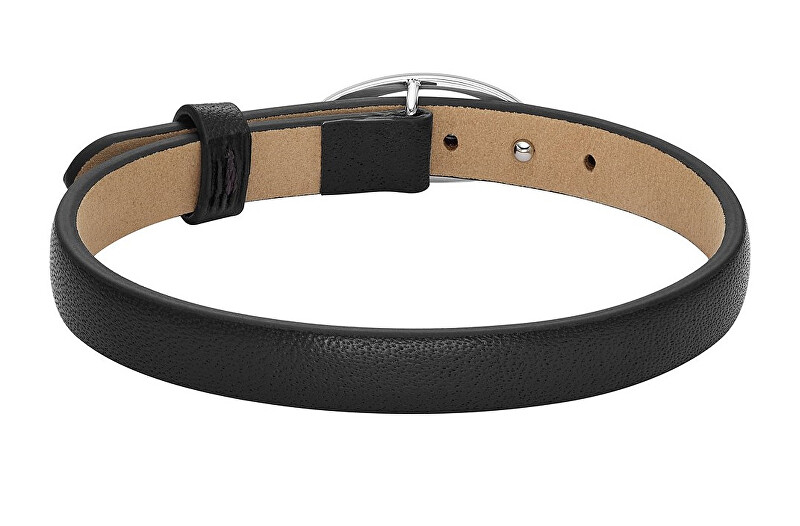 Diesel Černý kožený unisex náramek Stackables DX1516040