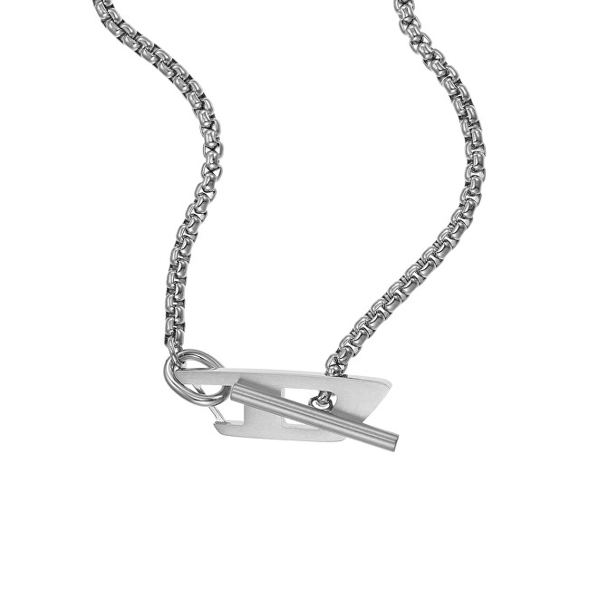 Diesel Fashion ocelový náhrdelník s logem DX1477040
