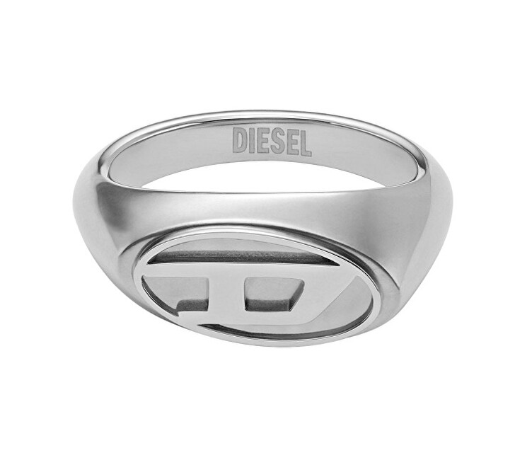 Diesel Fashion ocelový prsten s logem DX1475040
