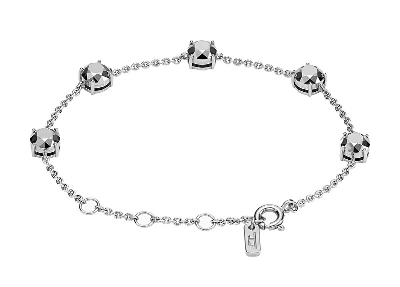 Diesel Fashion stříbrný náramek s krystaly DL1358040