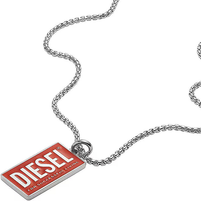 Diesel Originální ocelový náhrdelník Dogtags DX1368040