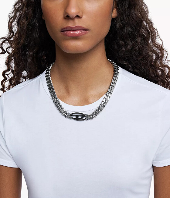 Diesel Fashion výrazný náhrdelník z oceli DX1635931