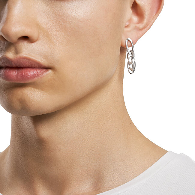 Diesel Fashion visací single náušnice s logem DX1598040
