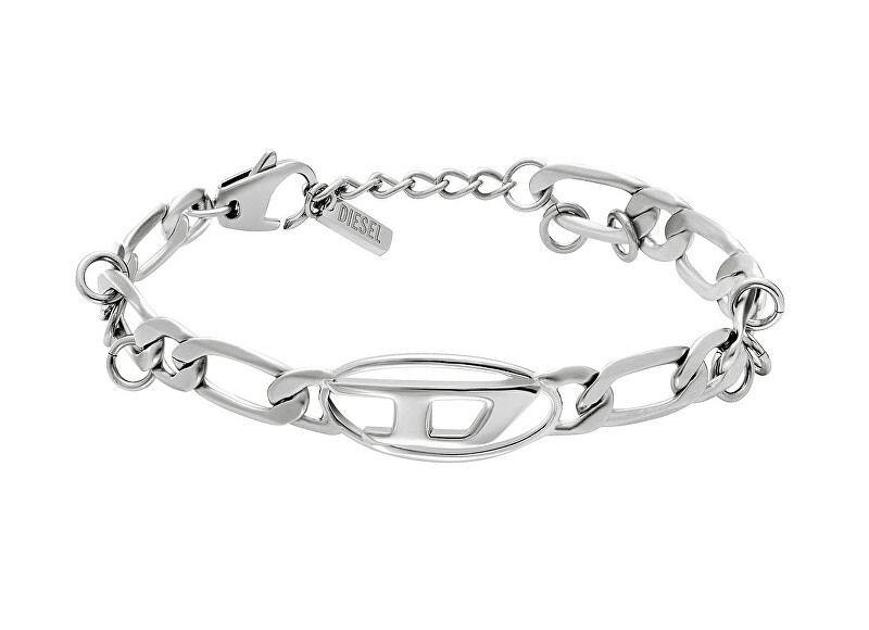 Diesel Moderní unisex náramek D Logo DX1599040