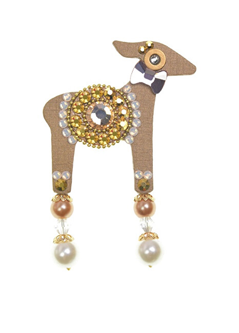 Deers Malá zlatá lanka Goldie biela, číra, svetlo ružová, zlatá