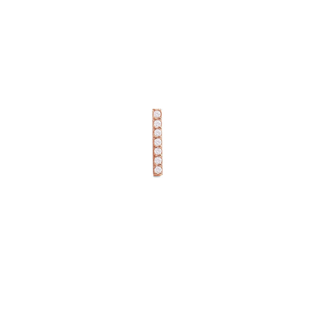 Daniel Wellington Bronzová single náušnice Tyčinka s krystaly DW00400860