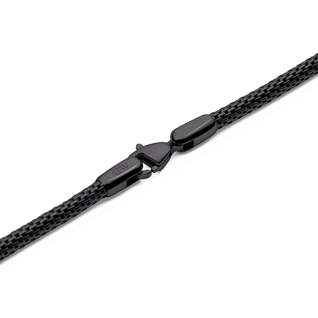 Daniel Wellington Černý ocelový náhrdelník Tide Mesh DW00401100 černá