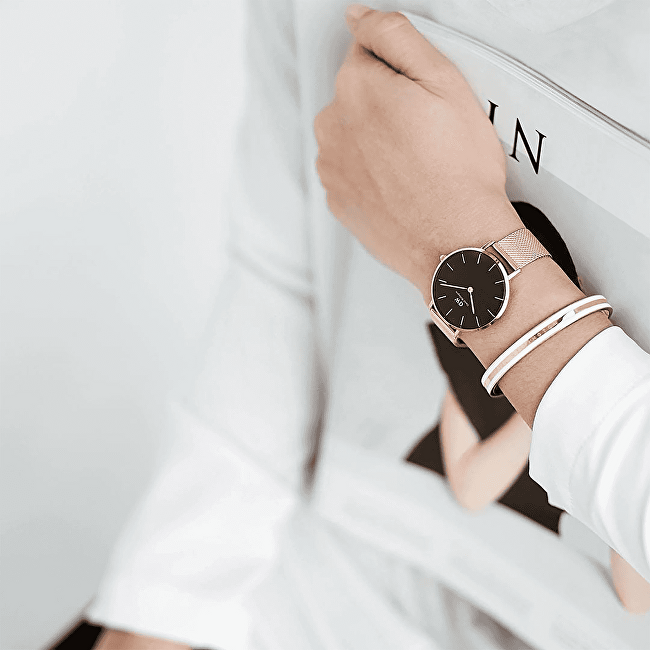 Daniel Wellington Elegantní pevný bronzový náramek Slim Emalie Elan DW0040006