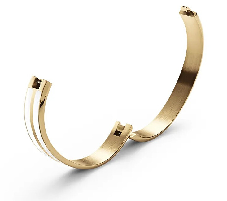 Daniel Wellington Elegantní pevný pozlacený náramek Emalie Infinite DW0040029