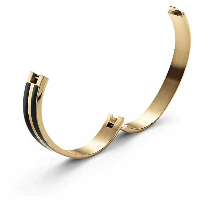 Daniel Wellington Elegantní pevný pozlacený náramek Emalie Infinite DW0040030
