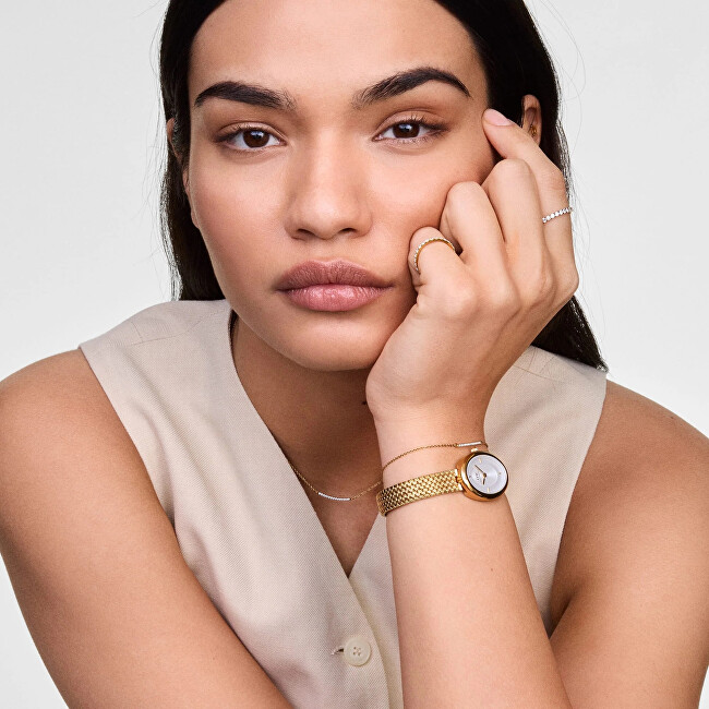 Daniel Wellington Elegantní pozlacený náramek s kubickými zirkony Mirelle DW00401620