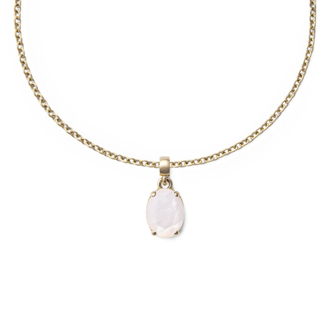 Daniel Wellington Půvabný pozlacený přívěsek s perletí Mother of Pearl DW00401461