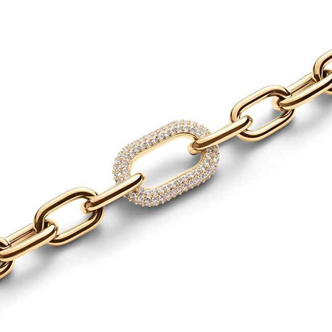 Daniel Wellington Luxusní pozlacený náramek s krystaly Crystal Link DW00400572