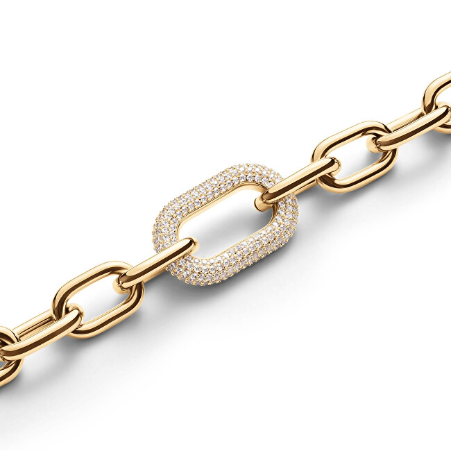 Daniel Wellington Luxusní pozlacený náhrdelník s krystaly Crystal Link DW00400589