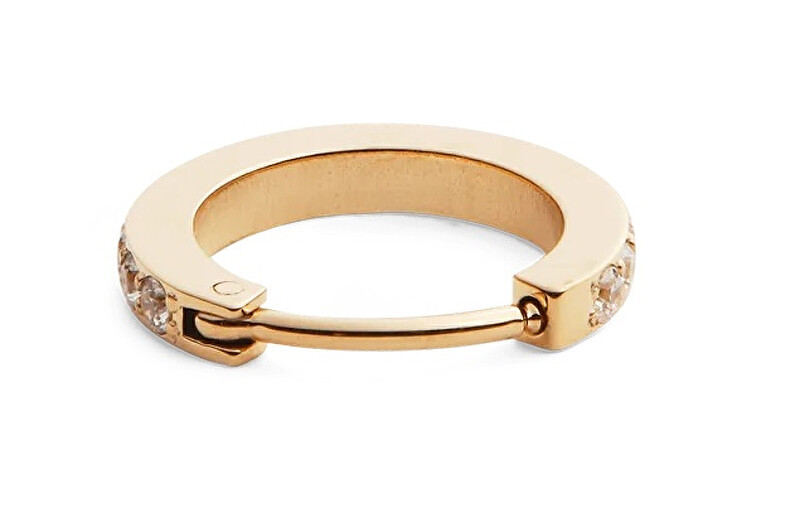Daniel Wellington Třpytivá single náušnice s krystaly DW00400871 čirá, zlatá