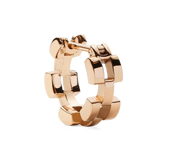 Daniel Wellington Moderní kruhové náušnice z pozlacené oceli 3-Link DW00400959